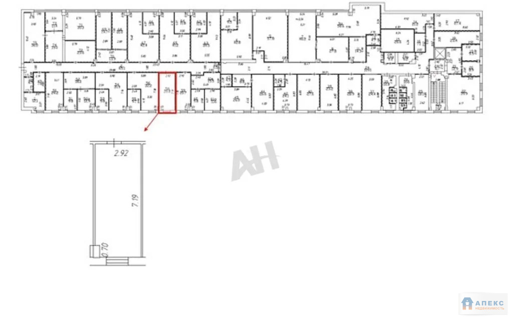 Аренда офиса 25 м2 м. Нижегородская в бизнес-центре класса В в ... - Фото 0