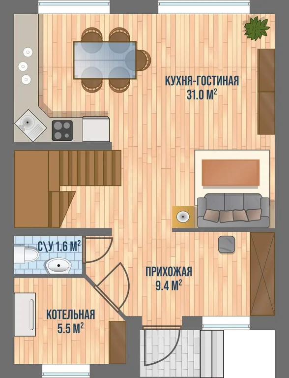 Таунхаус 169.8 м2 на участке 1.97 сот. - Фото 2