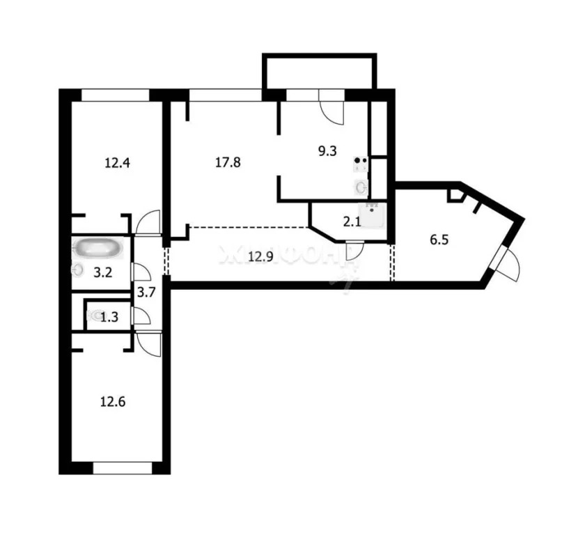 Продажа квартиры, Новосибирск, микрорайон Горский - Фото 25