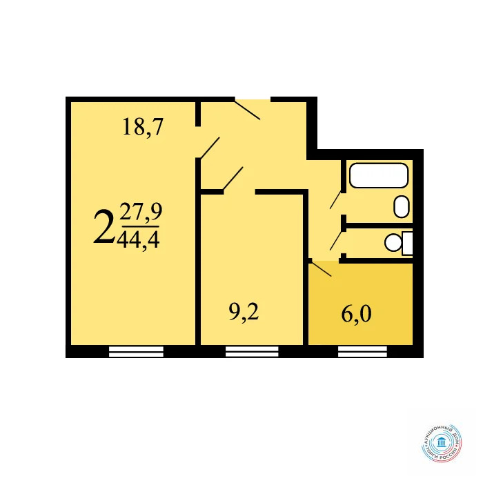 Продается квартира, 44.4 м - Фото 5