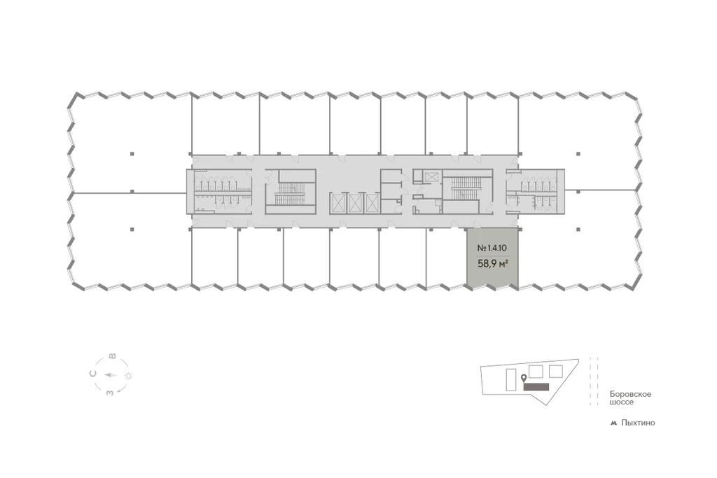 Продажа офиса 58.9 м2 в Бизнес-парке Переделкино - Фото 3