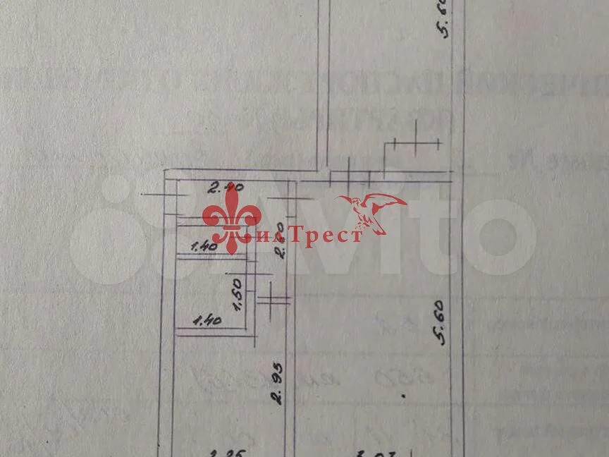 2-к. квартира, 42,6 м, 5/5 эт. - Фото 0