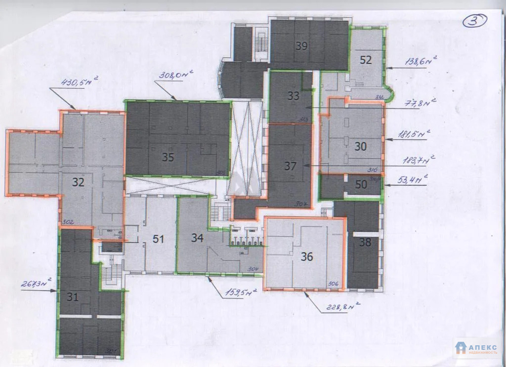 Аренда офиса 430 м2 м. Сокол в бизнес-центре класса В в Аэропорт - Фото 1