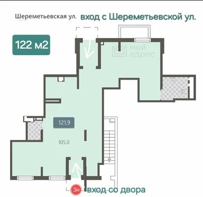 Сдам торговое помещение 122 м2, Шереметьевская ул, 5к1, Москва г - Фото 7