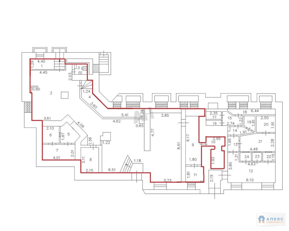 Аренда помещения (ПСН) пл. 178 м2 под банк, бытовые услуги, кафе, ... - Фото 2