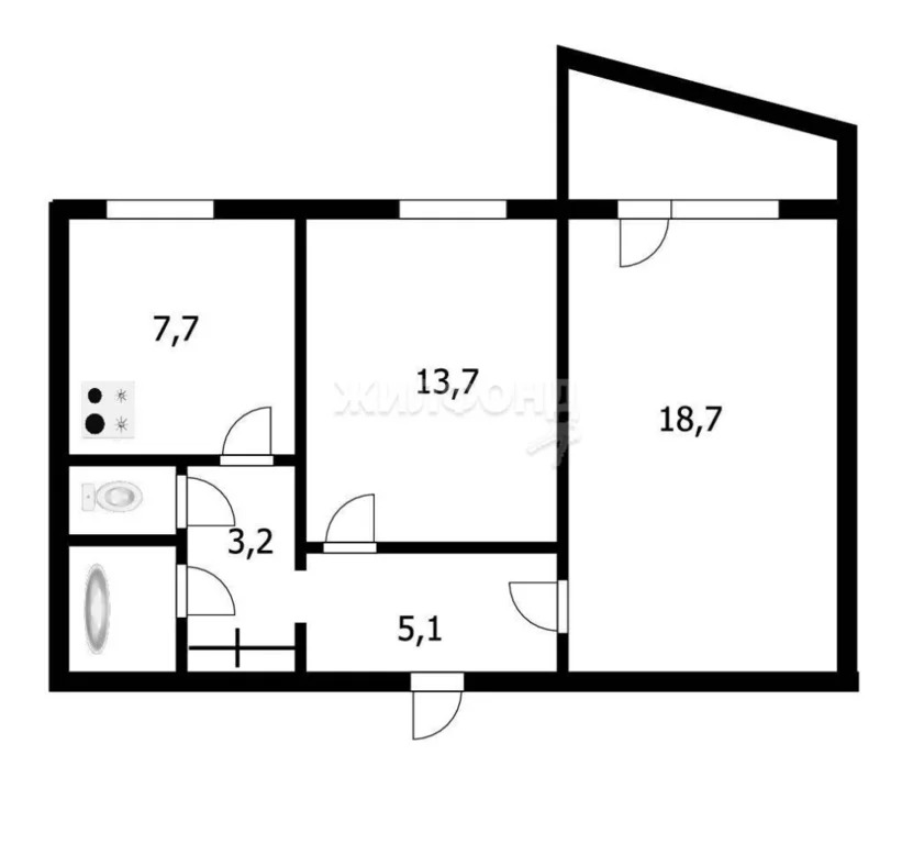 Продажа квартиры, Новосибирск, ул. Рассветная - Фото 1