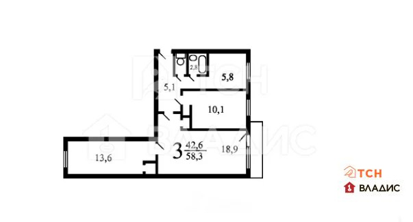 Москва, Туристская улица, д.24к2, 3-комнатная квартира на продажу - Фото 6