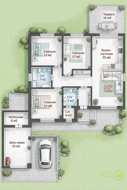 Новый дом с навесом в п. Майский -8 - Фото 2
