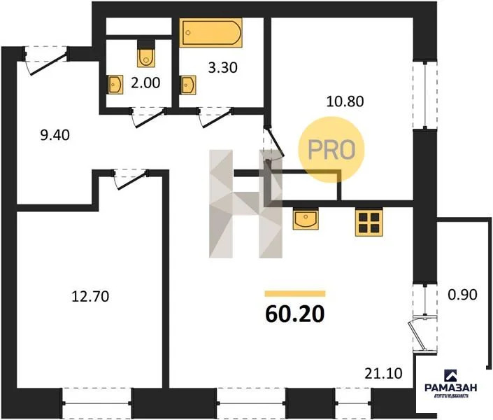 Продажа квартиры в новостройке, Казань, м. Горки, ул. Родины - Фото 1