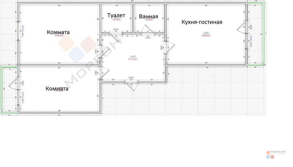 2-я квартира, 54.80 кв.м, 11/24 этаж, ККБ, им. Героя Яцкова И.В. ул, ... - Фото 22