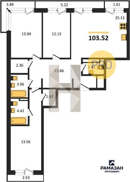 Продажа квартиры в новостройке, Казань, м. Горки, ул. Патриса Лумумбы - Фото 1