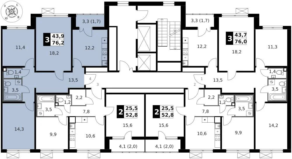 Продам 3-комн. квартиру 76.2 кв.м. - Фото 4