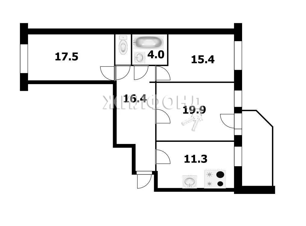 Продажа квартиры, Новосибирск, ул. Выборная - Фото 14