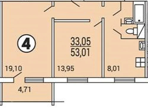 Продается квартира, 53.01 м - Фото 3