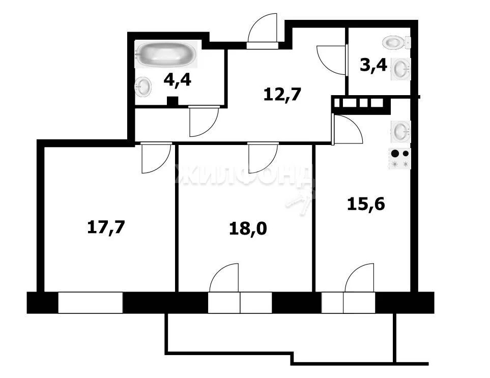 Продажа квартиры, Новосибирск, ул. Гоголя - Фото 19