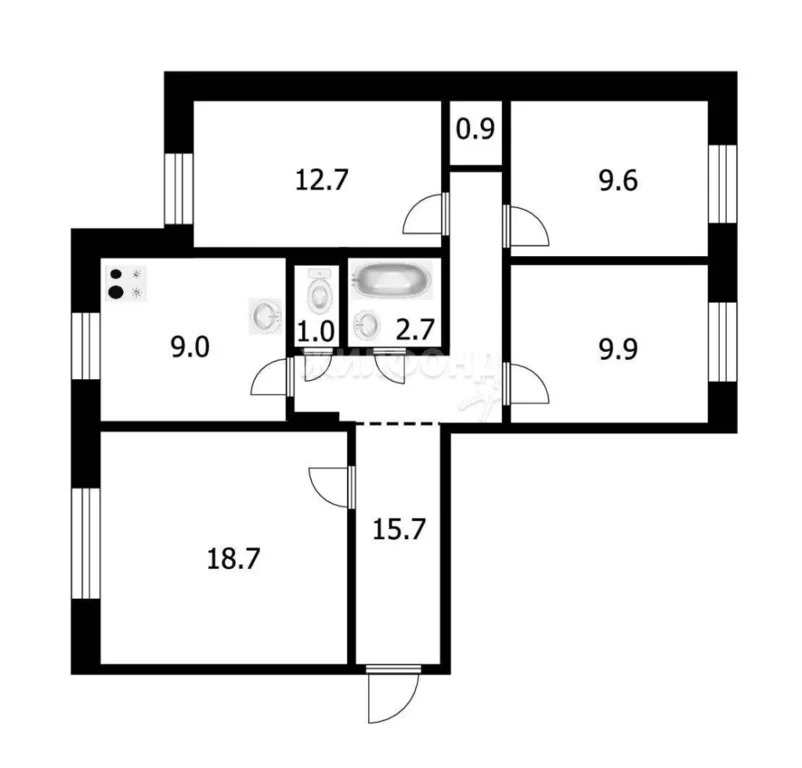 Продажа квартиры, Новосибирск, Владимира Высоцкого - Фото 14