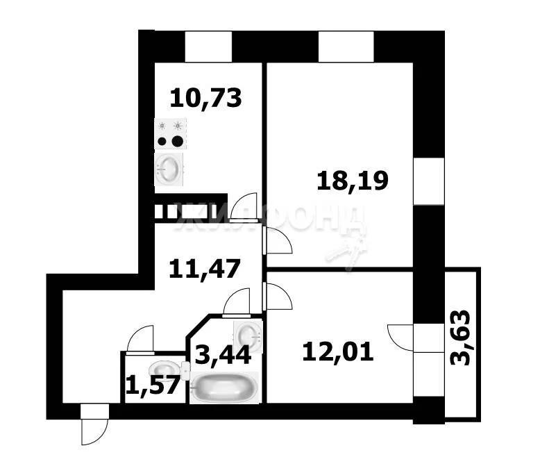 Продажа квартиры, Новосибирск, Серебряные Ключи - Фото 19