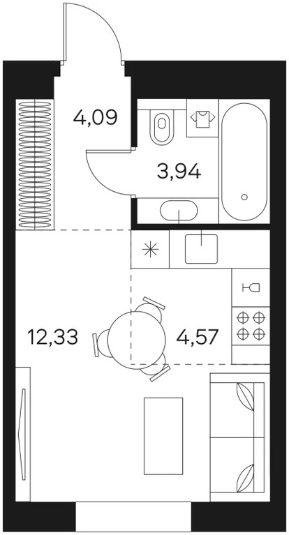 Продается студия 24.93 кв.м. - Фото 2