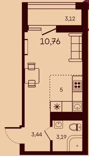 Продается квартира, 25.51 м - Фото 2