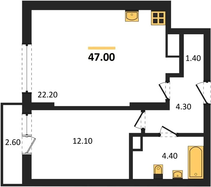 Продается квартира, 47 м - Фото 3