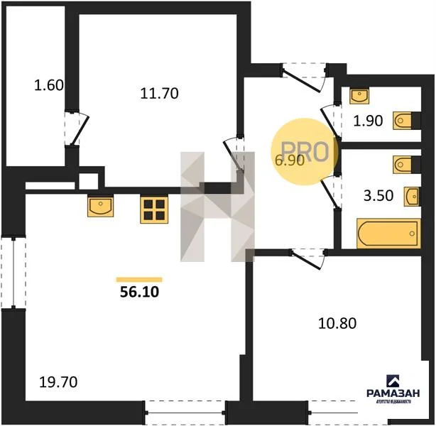 Продажа квартиры в новостройке, Казань, м. Горки, ул. Родины - Фото 1