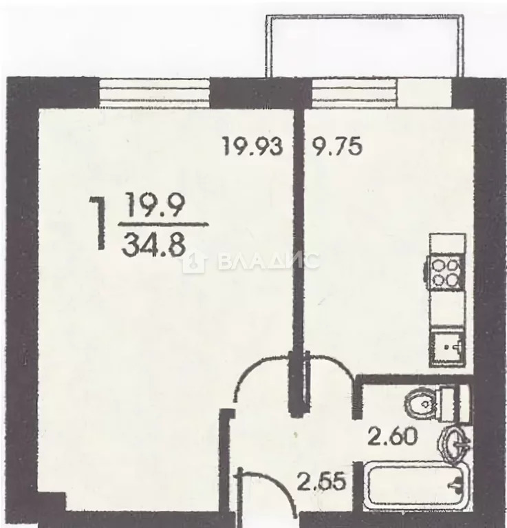 Москва, улица Бехтерева, д.37к2, 1-комнатная квартира на продажу - Фото 21