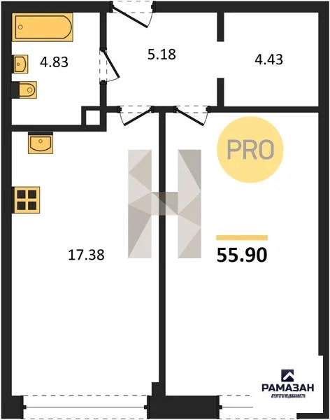 Продажа квартиры в новостройке, Казань, Генерала Ерина ул. - Фото 1