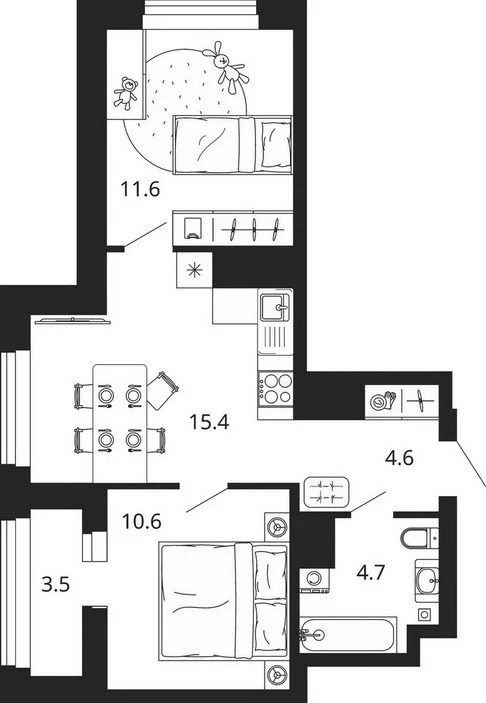 Продается квартира, 49.3 м - Фото 1