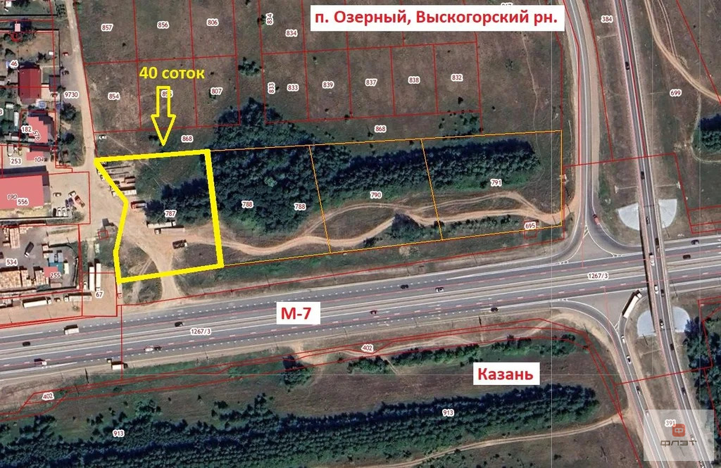 Продажа участка, Озерный, Высокогорский район, ул. Полевая - Фото 1