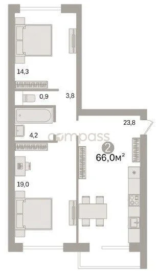 Продажа квартиры, Дударева, Тюменский район, Созидателей - Фото 14