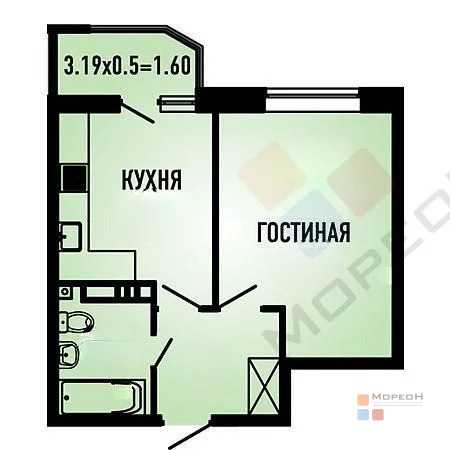 1-я квартира, 40.00 кв.м, 6/20 этаж, ККБ, Героя Яцкова И.В. ул, ... - Фото 10