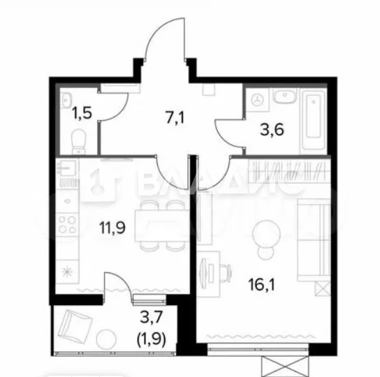 Москва, Ленинградское шоссе, д.228к6, 1-комнатная квартира на продажу - Фото 3