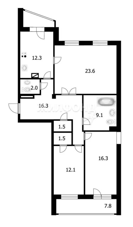 Продажа квартиры, Новосибирск, ул. Блюхера - Фото 30