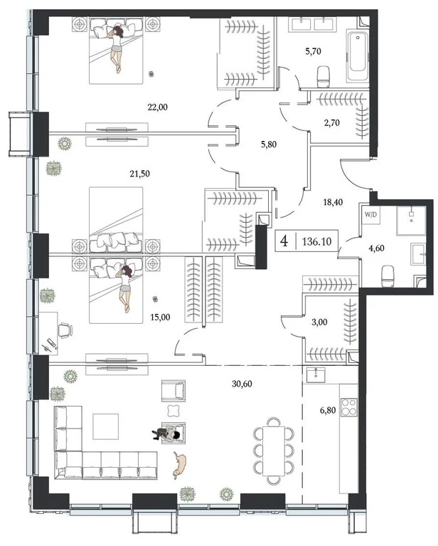 Продам 4-комн. квартиру 136.1 кв.м. - Фото 1