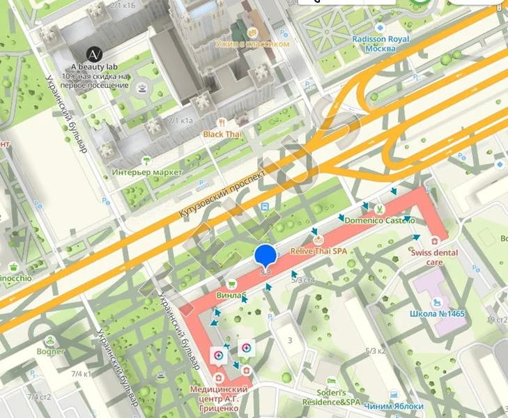 м.Киевская, Кутузовский проспект, 490 м, Торговое помещение (ном. ... - Фото 13