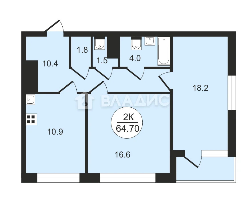 Москва, Аминьевское шоссе, д.4Дк2, 2-комнатная квартира на продажу - Фото 11