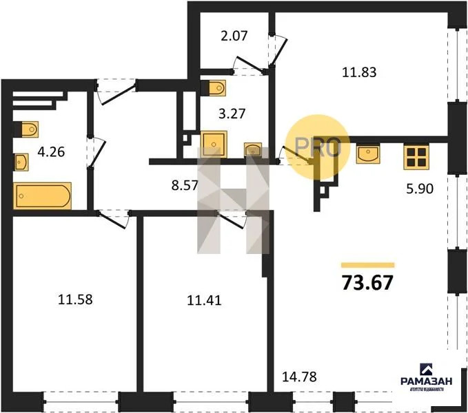 Продажа квартиры в новостройке, Казань, м. Проспект Победы, ул. ... - Фото 1