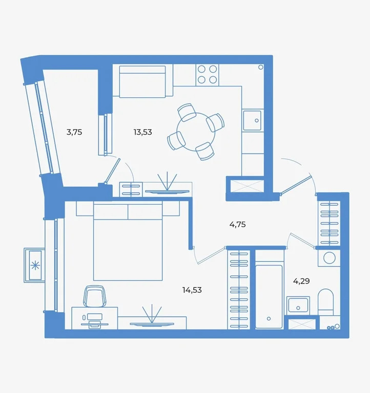 Продается квартира, 40.85 м - Фото 2