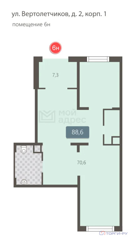 Продажа торгового помещения, улица Вертолетчиков - Фото 6