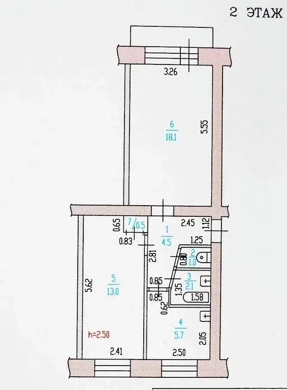 Двухкомнатная квартира  Горно-Алтайская, 16, Барнаул - Фото 3