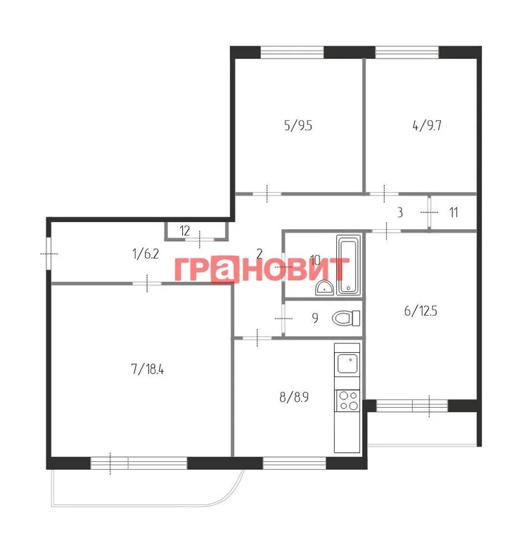 Продажа квартиры, Новосибирск, ул. Фадеева - Фото 24