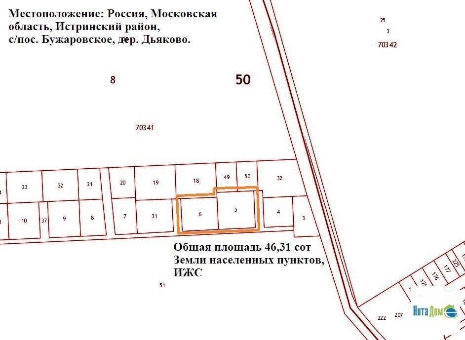 Кадастровая карта дьяково истринский район