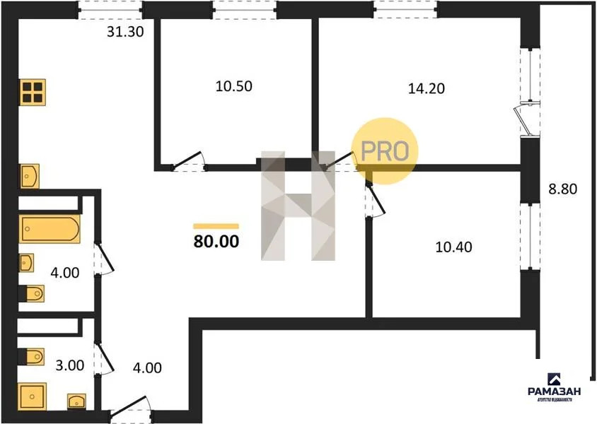 Продажа квартиры в новостройке, Казань, м. Козья слобода, ул. ... - Фото 1