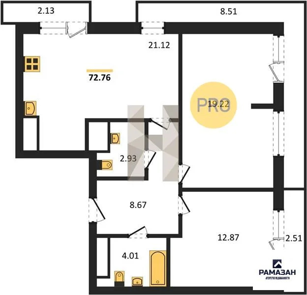 Продажа квартиры в новостройке, Казань, м. Горки, ул. Патриса Лумумбы - Фото 1