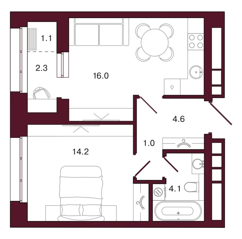 Продается квартира, 43.6 м - Фото 2