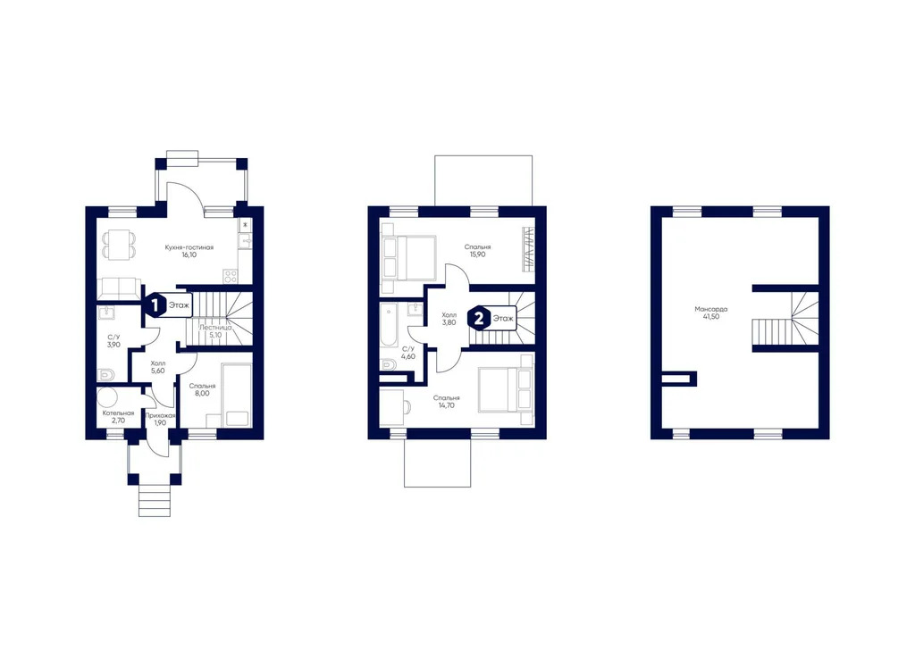 Коттедж 146.2 м2 на участке 1.39 сот. - Фото 2