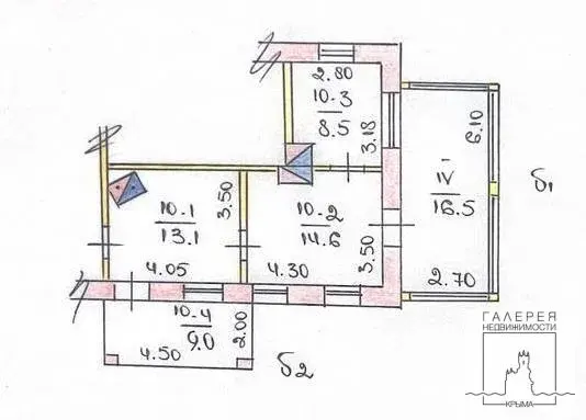 №4554-Уникальная 2ккв в историческом доме Ялты - Фото 15