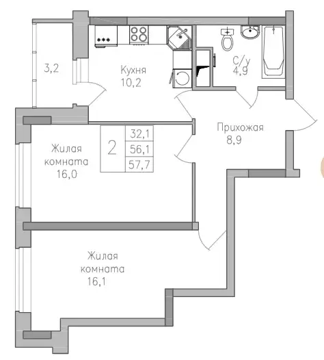 Продажа квартиры в новостройке - Фото 2