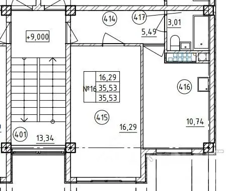 Купить однокомнатную квартиру 35.53м бул. Ленина, 16, Симферополь, ... - Фото 9