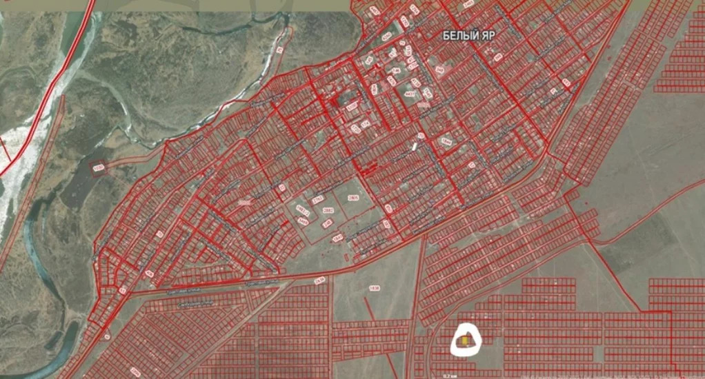 Кадастровая карта белый яр хакасия